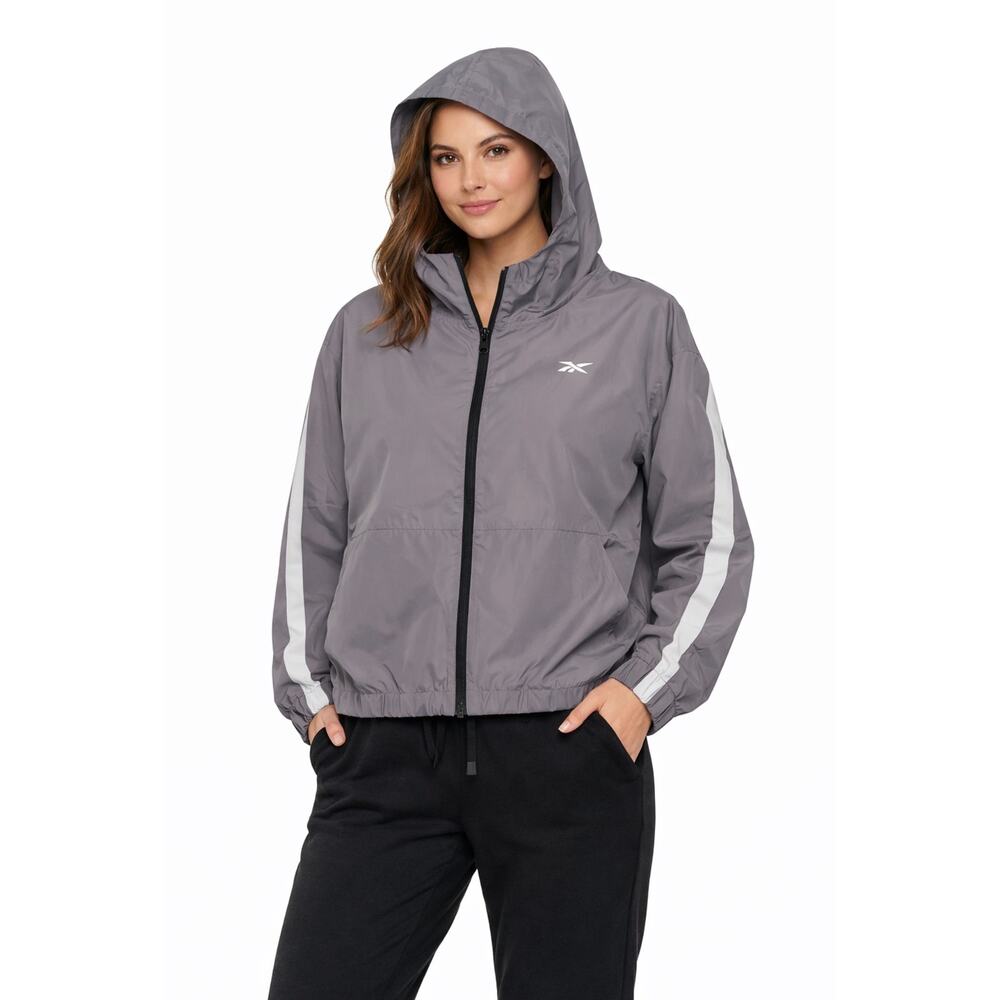 Reebok Jacket Speedwick Hooded Windbreaker Long Sleeve Full Zip Rain Women’s XL